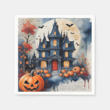 Maison hantée sous le clair de lune Halloween magi