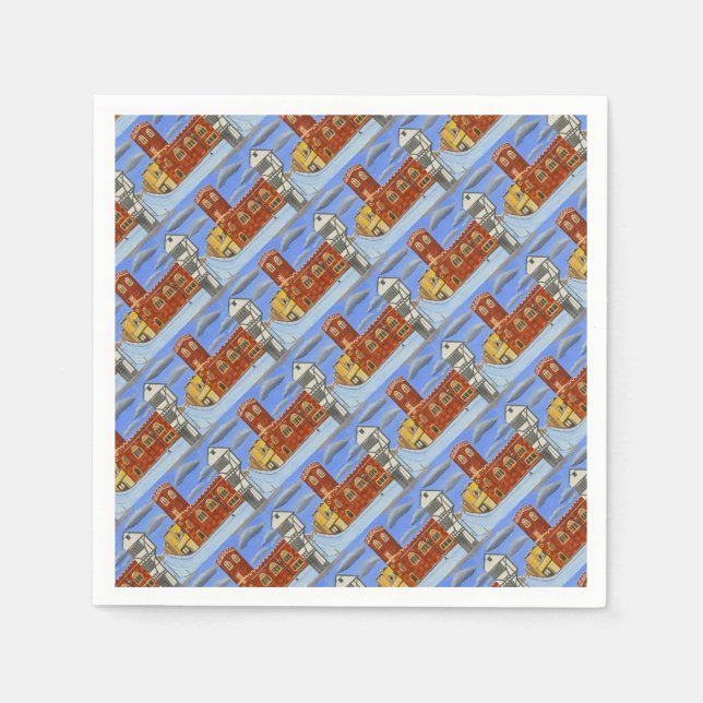 Serviette En Papier Maison Tudor à Exeter (Devant)