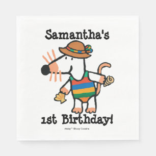 Serviette En Papier Maisy avec l'anniversaire de coquilles