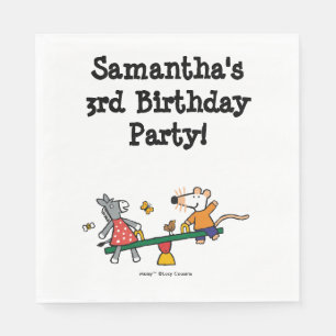 Serviette En Papier Maisy et bascule pointillée au terrain de jeu