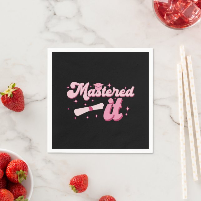 Serviette En Papier Maîtrise Il Maîtrise Diplômé MBA (En situation)