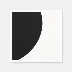 Serviette En Papier Majesté noire et blanche