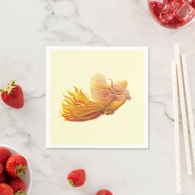 Serviette En Papier Majestic Phoenix Bird (En situation)