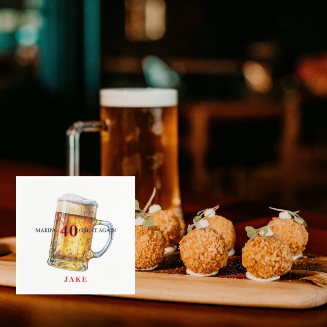 Serviette En Papier Making 40 Great Again Beer Birthday Party (Créateur téléchargé)