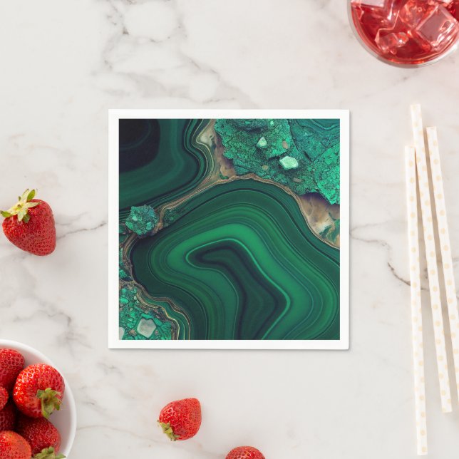 Serviette En Papier Malachite Cu6CO3(OH)2 (En situation)