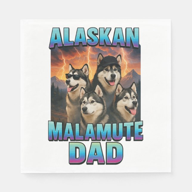 Serviette En Papier Malamute d'Alaska (Devant)