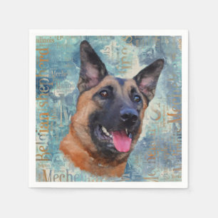 Serviette En Papier Malinois - Berger belge - Mechelaar