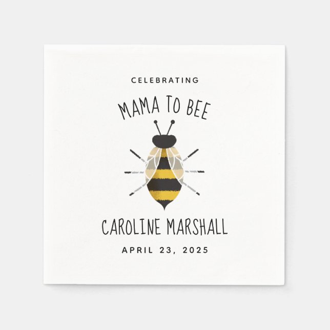 Serviette En Papier Mama to Bee Baby shower Decor Cocktail Napkin (Devant)