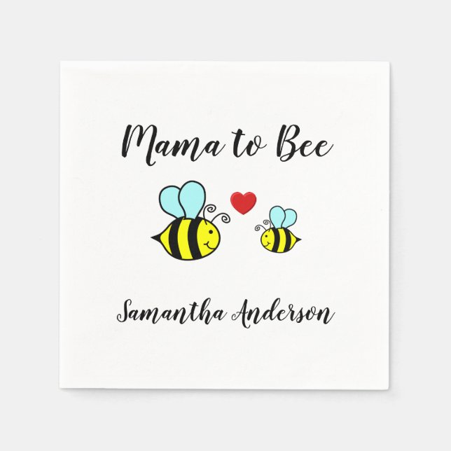 Serviette En Papier Mama to Bee - Cocktail Napkin (Devant)