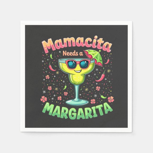 Serviette En Papier Mamacita a besoin d'une Margarita Cinco De Mayo Pa (Devant)