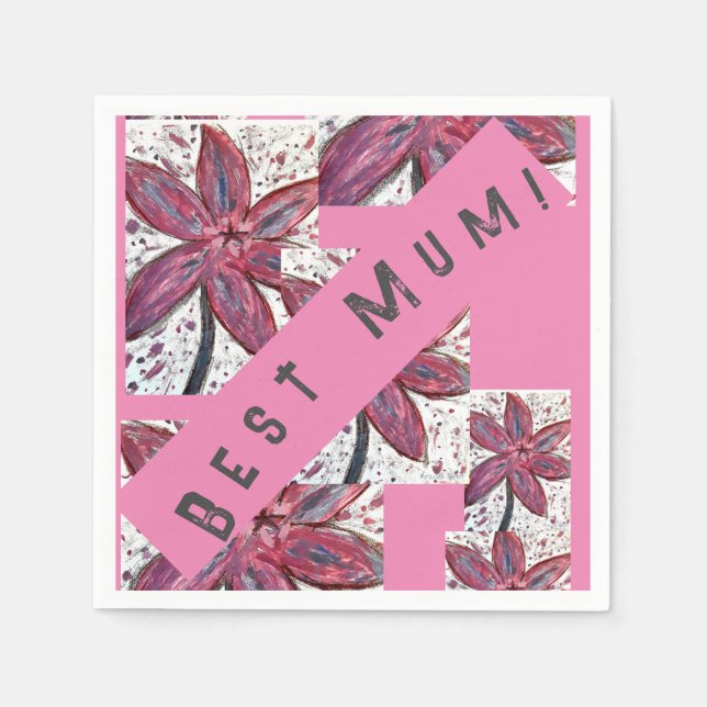 Serviette En Papier Maman ! (Devant)