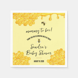 Serviette En Papier Maman à Bée ! Cadeau de remerciement pour Baby Sho