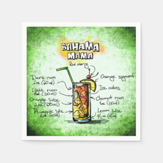 Serviette En Papier Maman Bartender Drink Recipe de Bahama