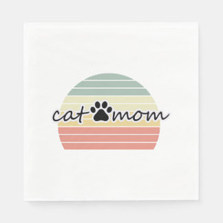 Serviette En Papier maman chat