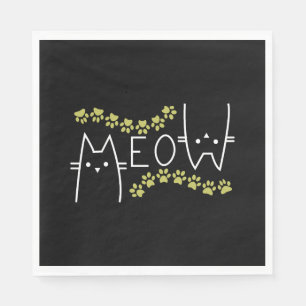 Serviette En Papier Maman Chat Miau amoureuse , Femme amoureuse de cha