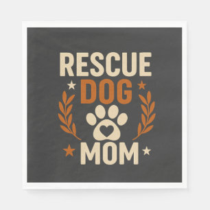 Serviette En Papier Maman chien de sauvetage