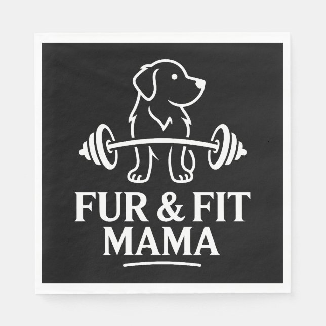 Serviette En Papier Maman Chien Fur & Fit (Devant)