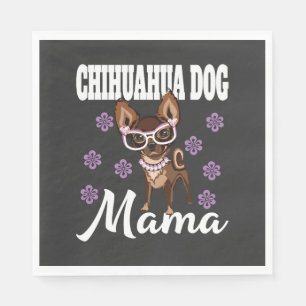 Serviette En Papier Maman chienne Chihuahua féminine
