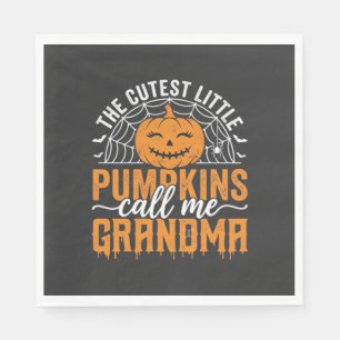 Serviette En Papier Maman Citrouille Mignonne Dessin Halloween_1