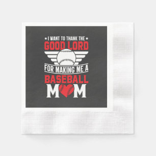 Serviette En Papier Maman de baseball Parent sportif Maman de jour de