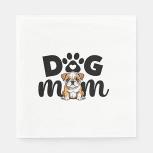 Serviette En Papier Maman de chien Pug Chienne Amoureuse de chien