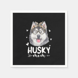 Serviette En Papier Maman de Husky Dog Lovers Mother day