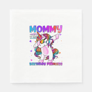 Serviette En Papier Maman de la princesse d'anniversaire fille Dabbing