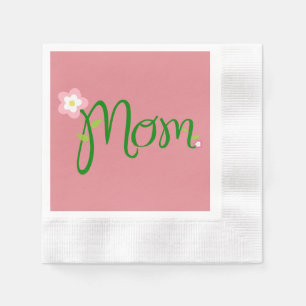 Serviette En Papier Maman fraise rose Cocktail en conserve Napkin