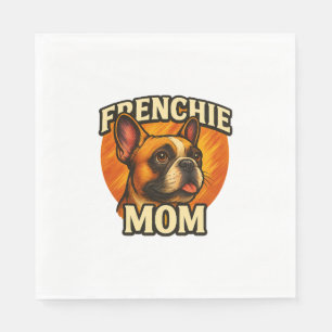 Serviette En Papier Maman Frenchie Portrait de Bouledogue Français Ado
