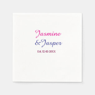Serviette En Papier Maman & Papa nom de couple de nouveaux parents ann