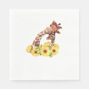 Serviette En Papier Maman Tournesol Cadeau Safari Afrique Animal Enfan