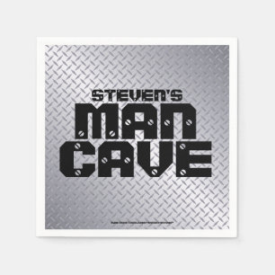 Serviette En Papier Man Cave Acier Inoxydable Plaque Diamant Napkins