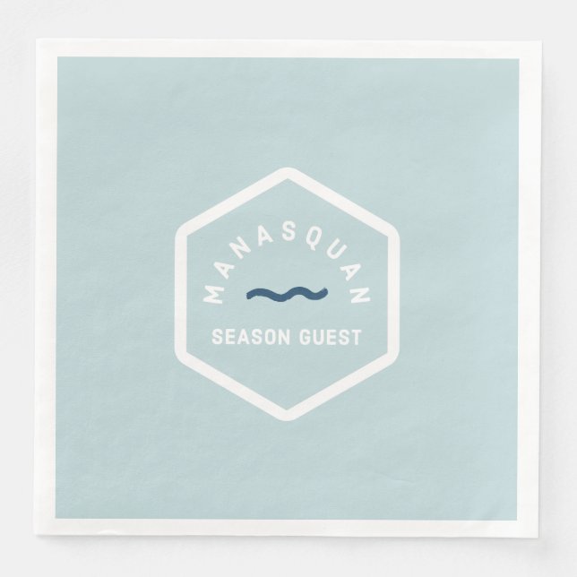 Serviette En Papier Manasquan Beach Badge serviettes (Devant)