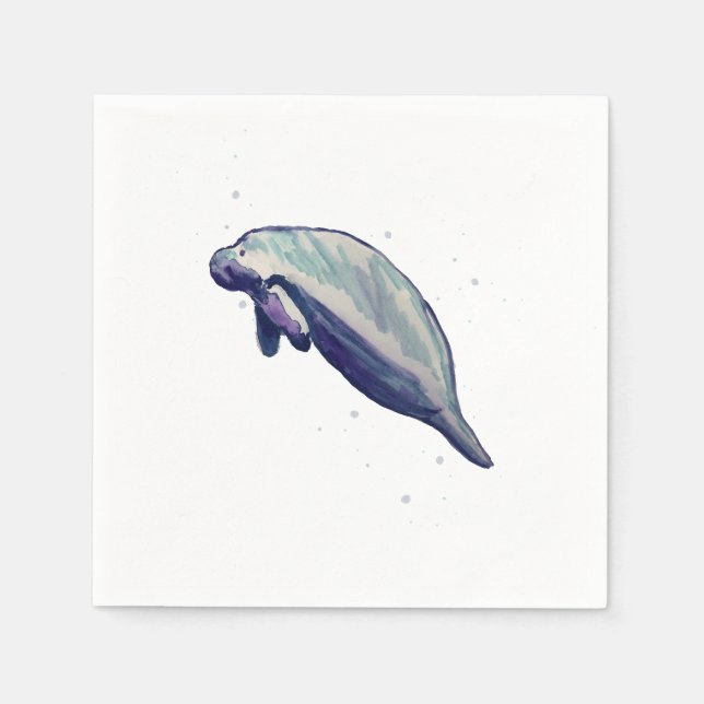 Serviette En Papier Manate Peinture Splashing (Devant)