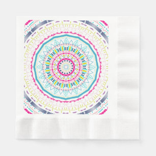 Serviette En Papier mandala coloré