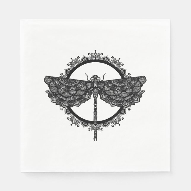 Serviette En Papier Mandala dans le style bouddhisme népalais avec lib (Devant)