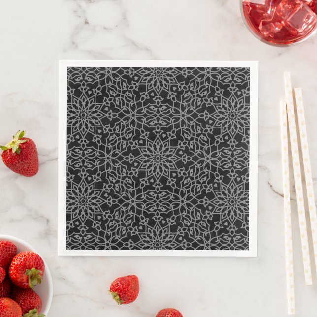 Serviette En Papier Mandala Inspiration 4 (En situation)