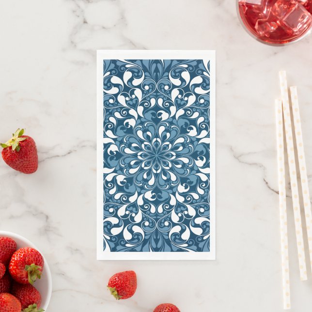 Serviette En Papier Mandala Luxe 20 (En situation)