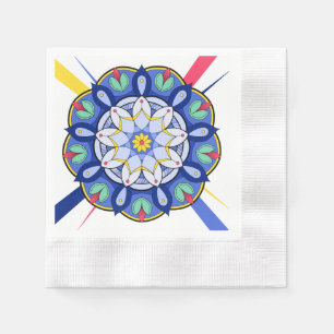 Serviette En Papier Mandala Motif 01 Napkin