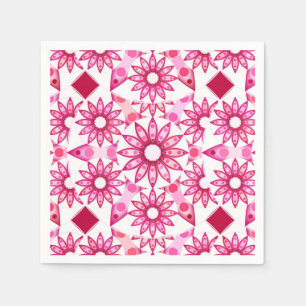 Serviette En Papier Mandala motif dans les tons roses, marron