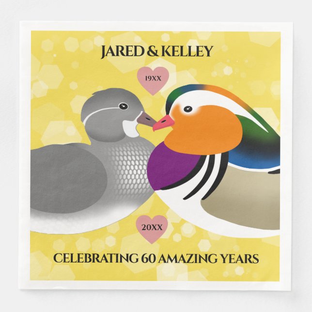 Serviette En Papier Mandarin Canards Amateurs Tout Anniversaire (Devant)