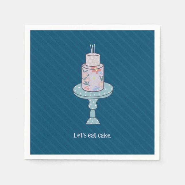 Serviette En Papier Mange Du Gâteau (Devant)