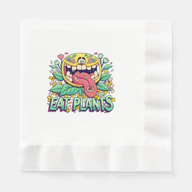 Serviette En Papier Manger des plantes (Devant)