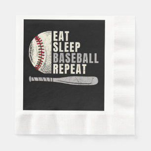 Serviette En Papier Manger Dormir Baseball Répéter Drôle Joueur de Bas
