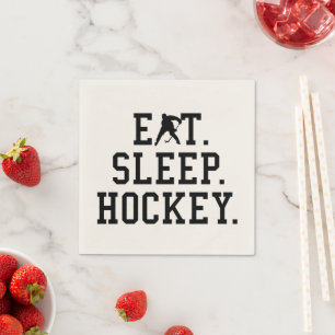 Serviette En Papier Manger Dormir Hockey - Sweatshirt pour les amoureu