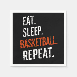 Serviette En Papier Manger Sommeil Basket-ball Répéter Rétro Vintage