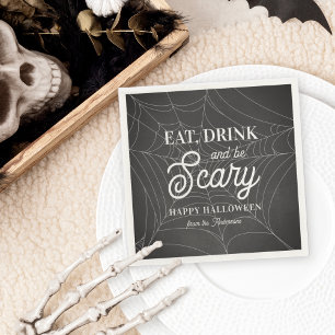 Serviette En Papier Mangez, buvez et soyez effrayant Halloween Party