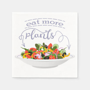 Serviette En Papier Mangez plus de plantes frais motivation salade let