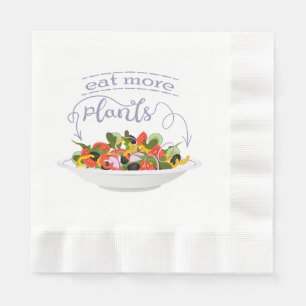 Serviette En Papier Mangez plus de plantes frais motivation salade let