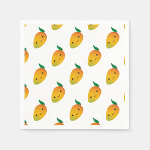 Serviette En Papier Mangue de sourire mignonne de Kawaii